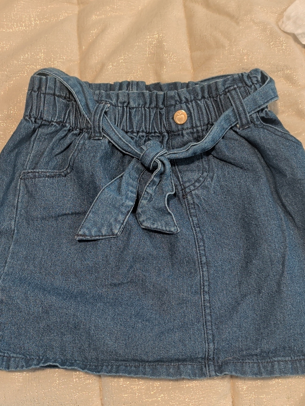 Cynthia Rowley Girls Denim Tie-Waist Skirt - Blue